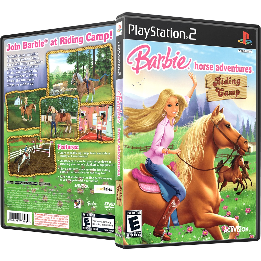 Barbie Horse Adventures Riding Camp (USA) para ps2 Shopee Brasil