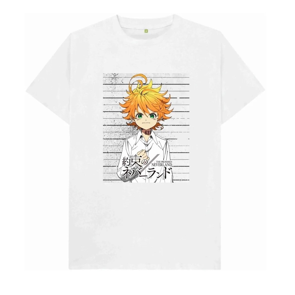 Camiseta Feminina T-shirt Baby Look Anime Yakusoku no Neverland Anime  Yakusoku no Neverland Personagens The Promised Neverland