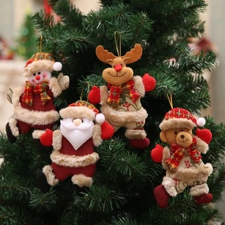 .1 x enfeite de natal santa/boneco de neve decoração da árvore de natal