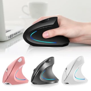 2.4G Sem Fio Vertical Ergonômico Mouse Óptico Gaming Ajustável 800/1200/1600 DPI Rato Rosa Para Computador Portátil Presente Da Menina