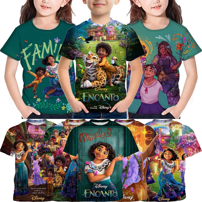 Em promoção! Novo Encanto Mirabel Roupas De Crianças T-shirts Disney  T-shirts Para Crianças Desenhos De Moda Kawaii Anime Tops Menino Roupas De  Menina De Camiseta