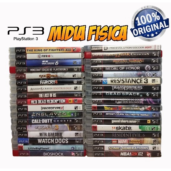 Lote com 10 Jogos de Playstation 3 Ps3 - Mídia Física Original - Desconto  no Preço