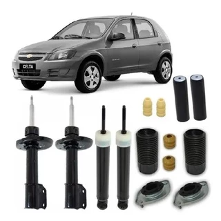 4 Amortecedor+ 4 Kit Suspensão Celta 2007 2008 2009 2010