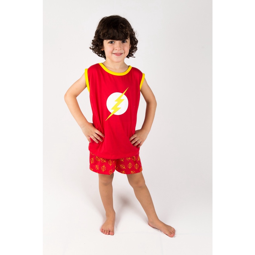 pijama infantil flash conjunto infantil flash roupa de dormir