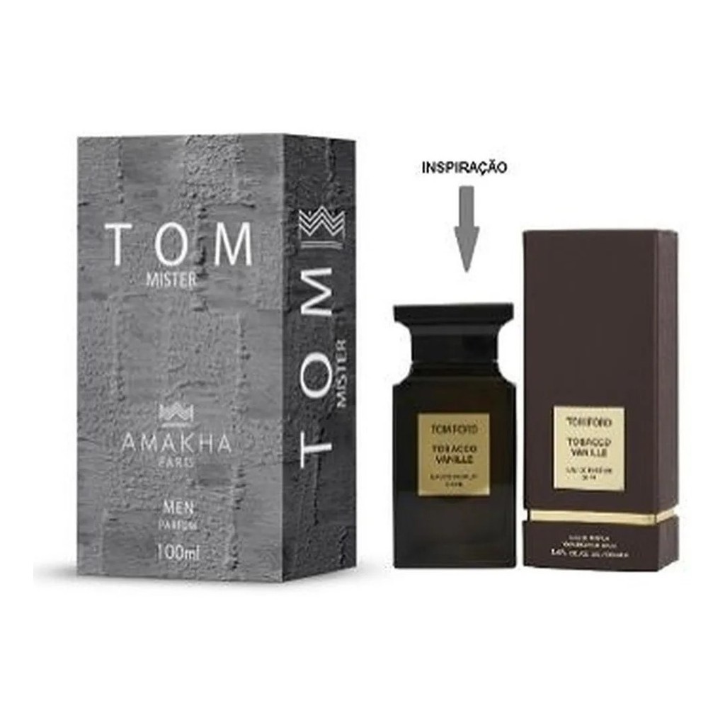 Perfume Mister Tom Masculino – Essência Tom Ford Tobacco Vanille