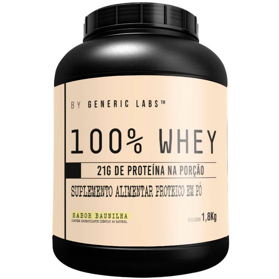 100% Whey Protein - Pote 1800g - Generic Labs | Shopee Brasil