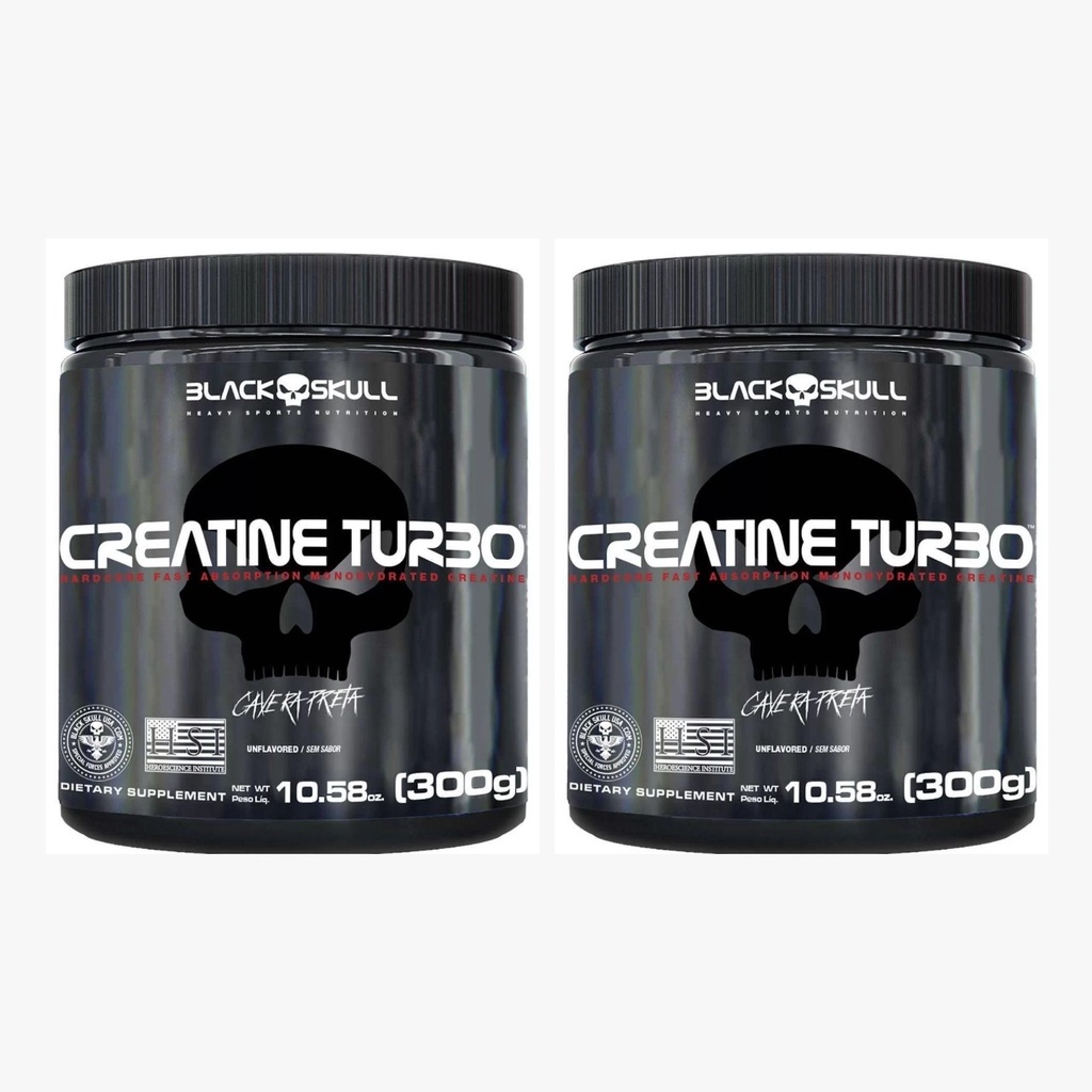 COMBO 2 X CREATINA CREATINE TURBO 300G (CADA) BLACKSKULL