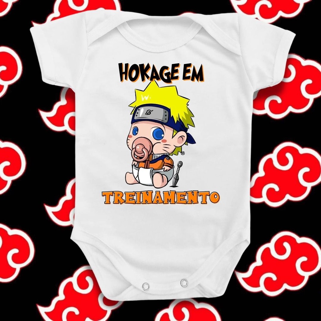 Roupa Bebê Mangá Naruto Uzumaki pequeno