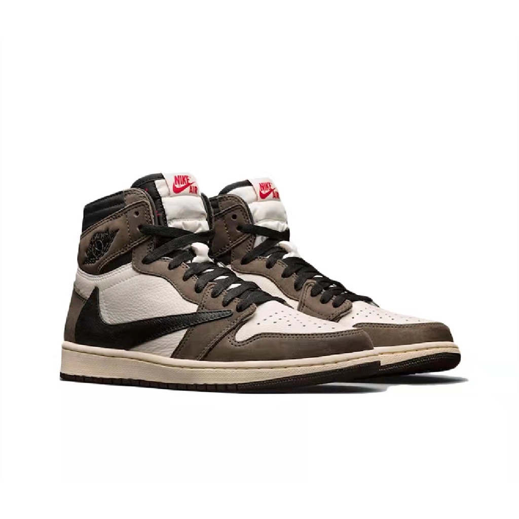 AIR JORDAN 1 Travis scott RETRO Sapatos De Basquetebol Alto Para Homens E Mulheres Tênis Com Caixa