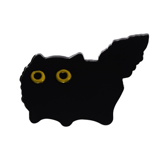 Broche bonito de boca aberta gato, Esmalte Pins, emblema animal