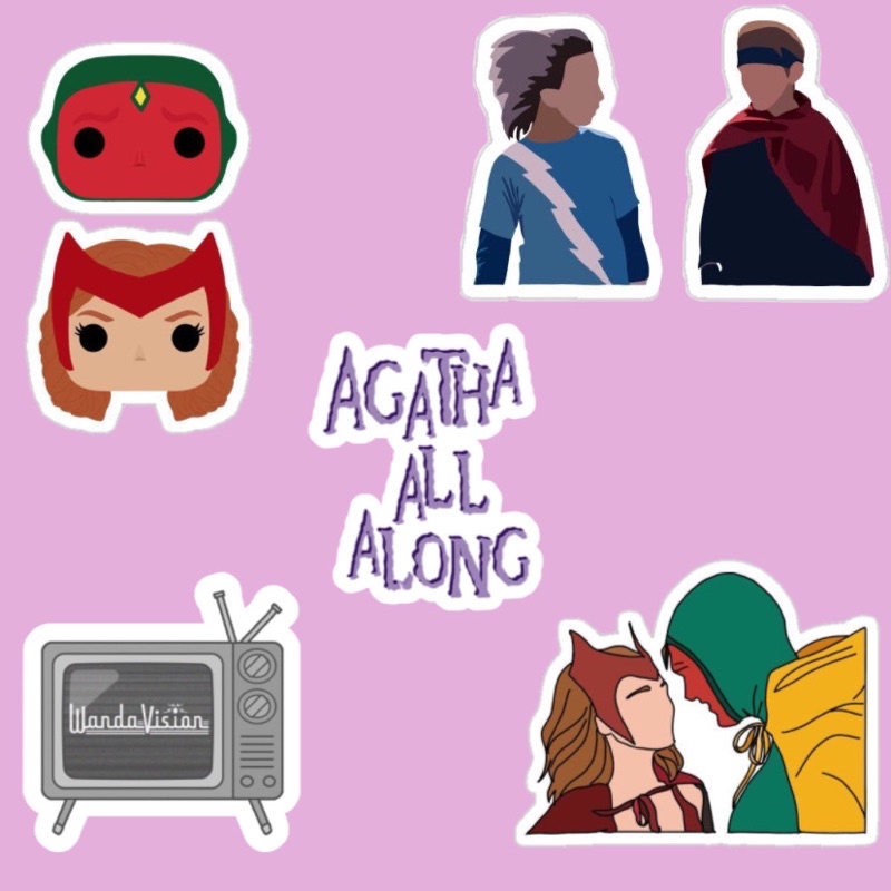 Kit com 5 adesivos Wandavision - marvel | Shopee Brasil