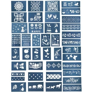 Kit Stencil Para Pintura Atacado 40 Moldes Modelos Diversos