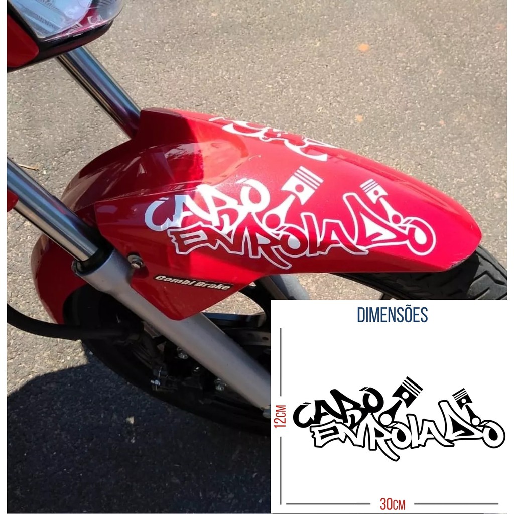 Adesivo cabo enrolado para moto | Shopee Brasil