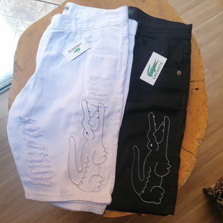 Shorts jeans cheap lacoste masculino