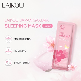 LAIKOU Máscara Noturna Antiacne com Extrato de Sakura Japonesa / Ilumina/ Reduz Rugas / Hidrata / Anti-idade 3g