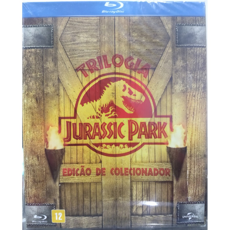 Blu Ray Trilogia Jurassic Park Edição De Colecionador Digipack Com Luva Especial Novo Lacrado 6509