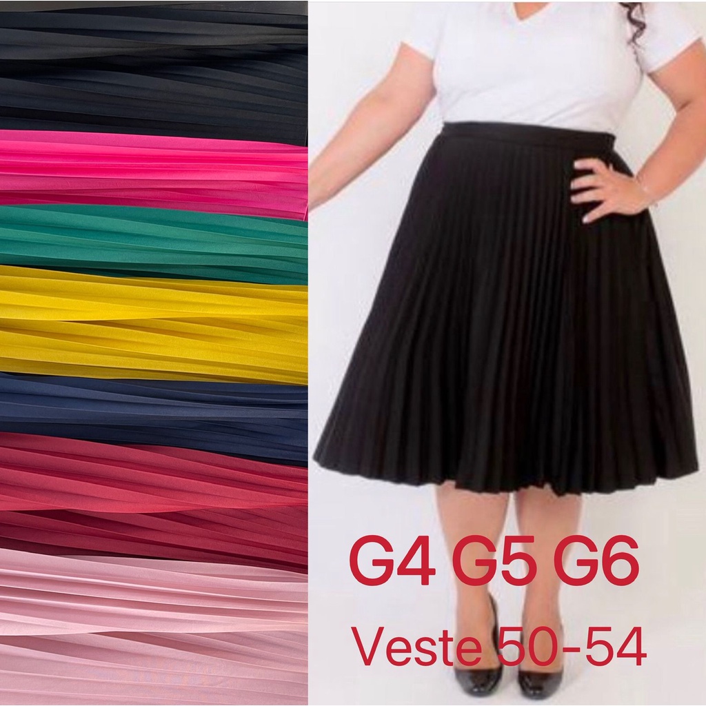 saias plissadas plus size em Promo o na Shopee Brasil 2024