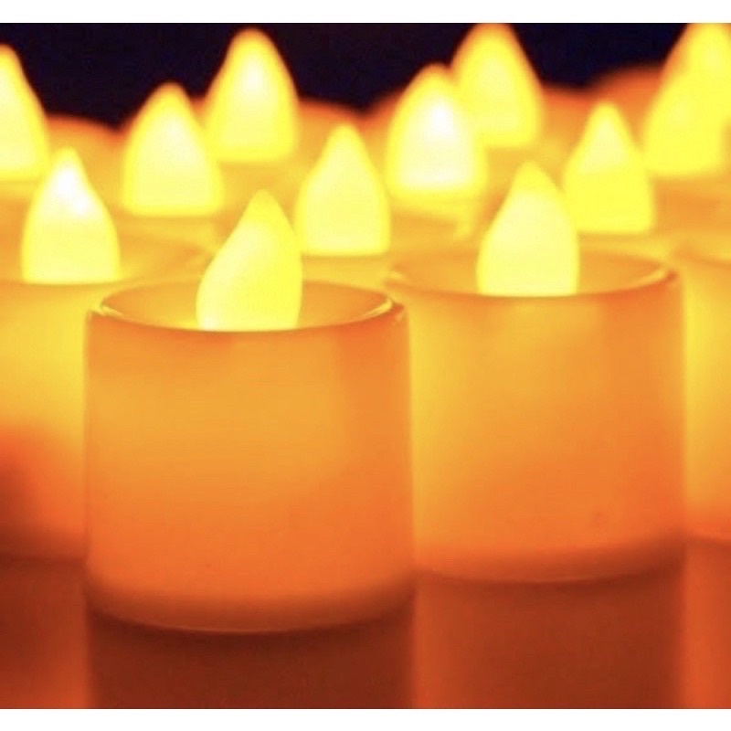 Kit com 12 Lindas velas decorativas de Led eletrônicas amarelas ou ...