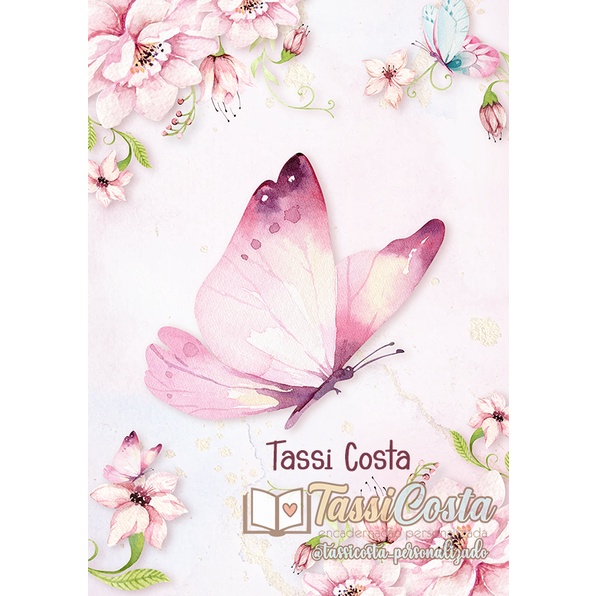 Caderneta de Vacina Personalizada Borboleta (Capa dura)