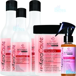 Kit Kera Caute Via Charm Cosméticos Cauterização e Recuperação dos Fios
