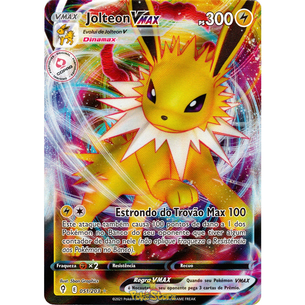 JOLTEON VMAX 051/203 Jolteon Vmax 051/203 Evolving Skies | Pokmon Cards  #shorts - YouTube