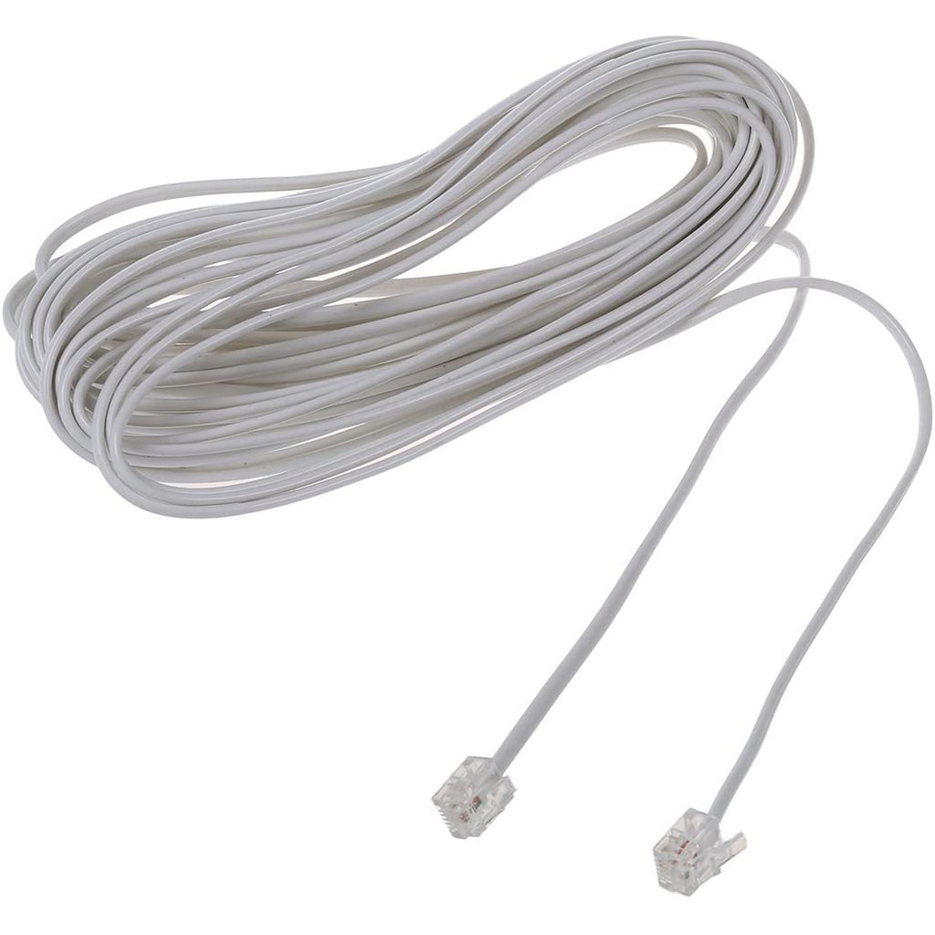 Cabo Telefônico Rj11 20 Metros cor Branca | Shopee Brasil