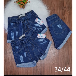 Shorts com 2024 laço jeans