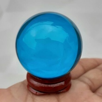 Bola de Cristal Aquamarine Crystal Ball Pedra bruta Polida Céu