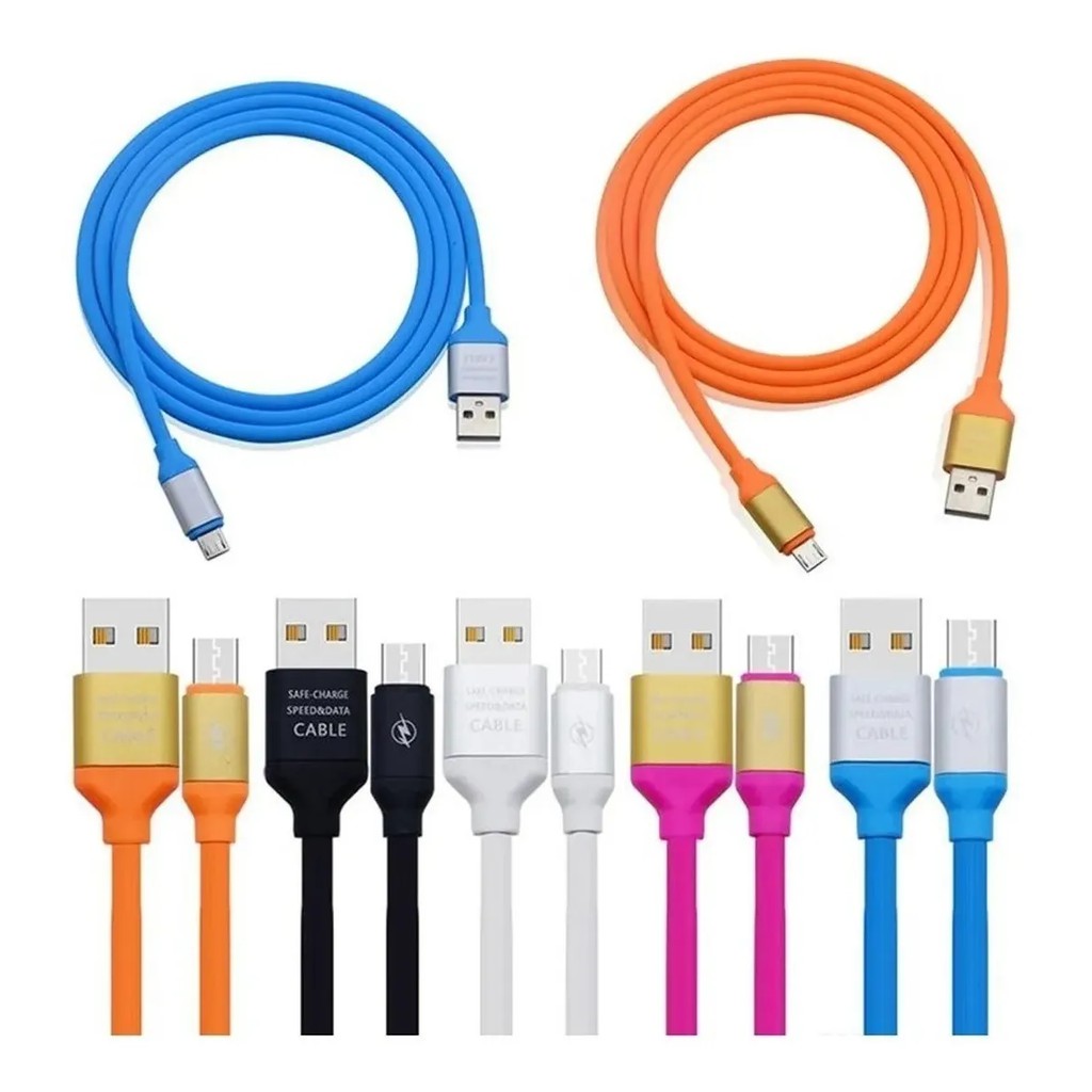 Kit 10 Cabo Usb V8 Dados Carregar Emborrachado Atacado