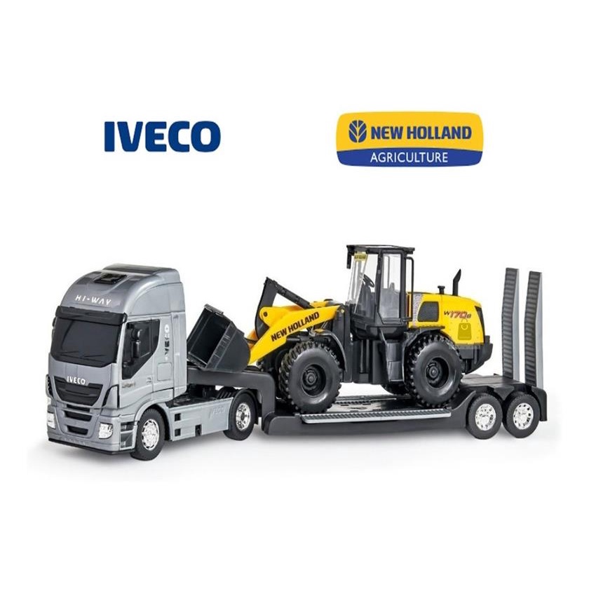 Caminhao Brinquedo Iveco Hi-way Pa Carregadeira New Holland