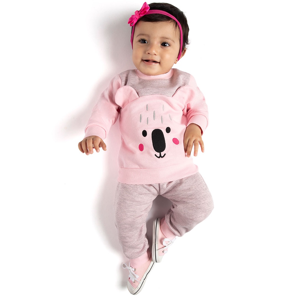 Roupas de inverno para bebês meninas, desenho Kawaii, orelhas de urso  lisonjeiro, moletom com capuz de lã, fofo, elástico, chique, roupas de bebê