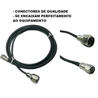 Cabo de Descida Telefonia Rural 1MT Rgc 58 N Macho/Tnc Macho Pronto pra Uso - 1 metro