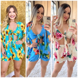 Conjunto Maia Cropped/Kimono/Short  Roupas, Vestidos estilosos, Moda  feminina