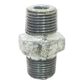 Niple Galvanizado 1/4'' Bsp Polegada Emenda Reta Rosca Macho