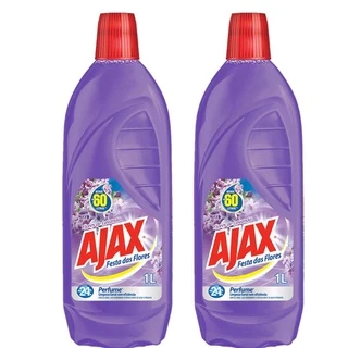 Kit com 2 Limpador Diluível Ajax Festa das Flores Lavanda 1L Cada em Oferta na Shopee