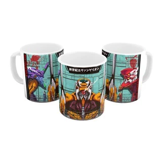 Caneca Evangelion Asuka Rei Shinji Eva NERV Anime - EXCLUSIVA