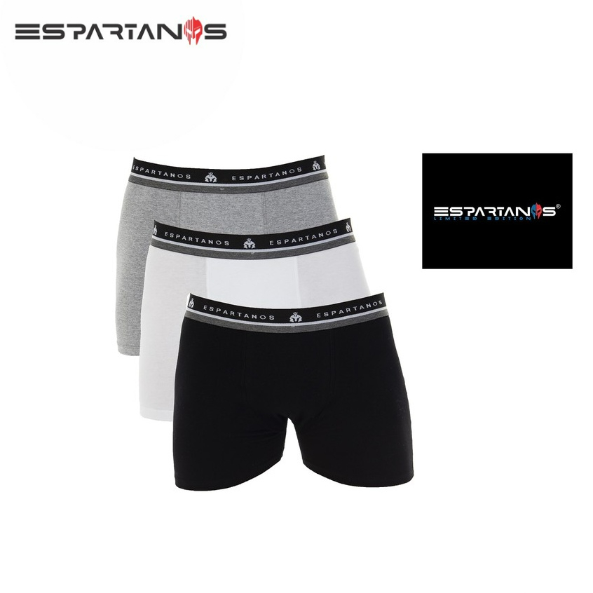 kit com 3 cueca boxer algodão Espartanos