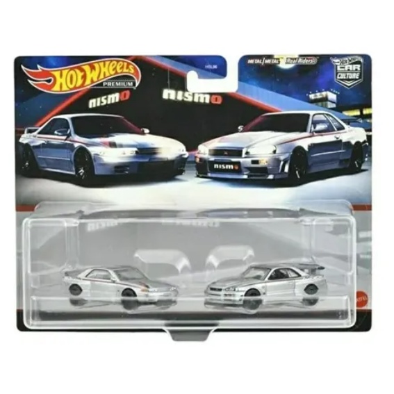 Hot Wheels - Pack Nissan Skyline Gt-R BNR32 e BNR34 - HCY75