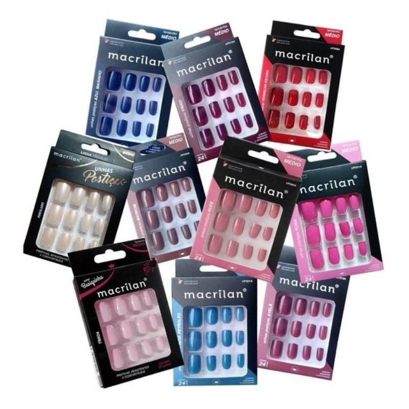 Unha Postiça Macrilan 24/36 unhas