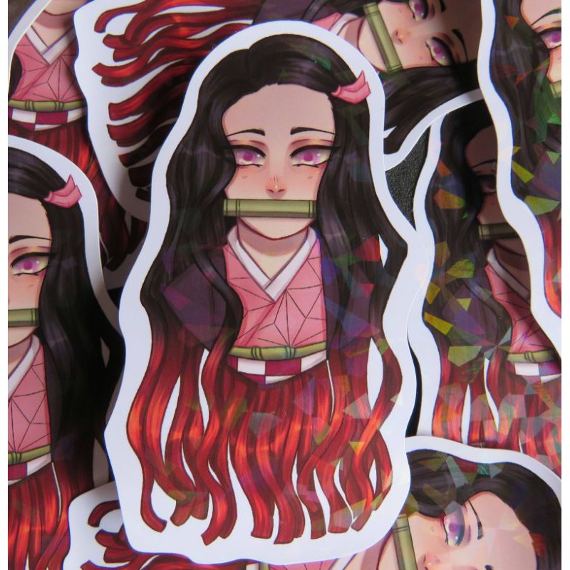 Adesivo Nezuko Kimetsu No Yaiba Demons Slayer Shopee Brasil