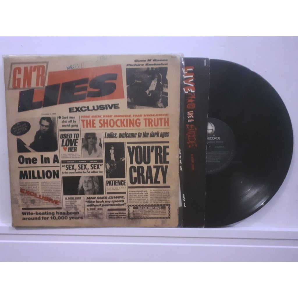 Guns N' Roses Lies (LP Vinil 1988) Shopee Brasil