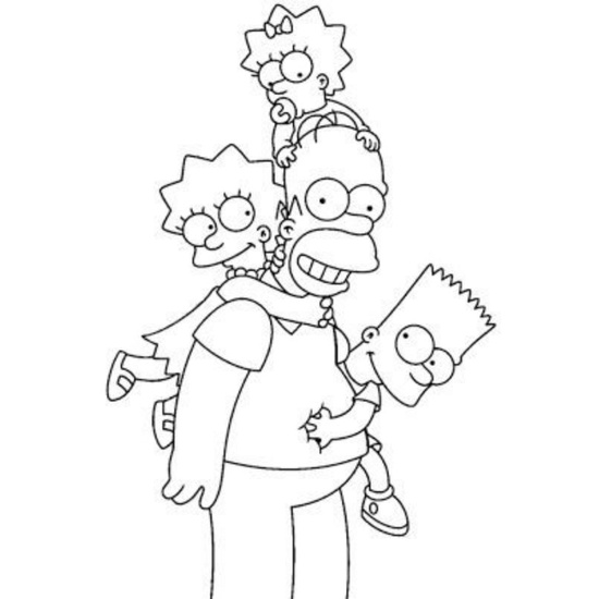 Desenhos dos Simpsons para Colorir e Pintar - Tudo Para Colorir