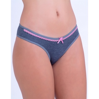 Kit 5 Calcinhas básicas viscose toque de algodão com renda RNV2335