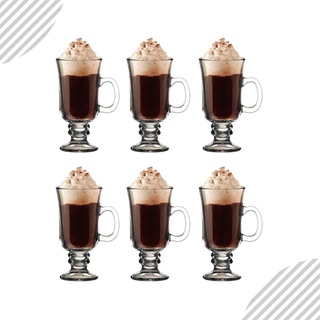 Kit C/ 6 Taças De Capuccino Café Chocolate Xícara 230ml - 6 Peças