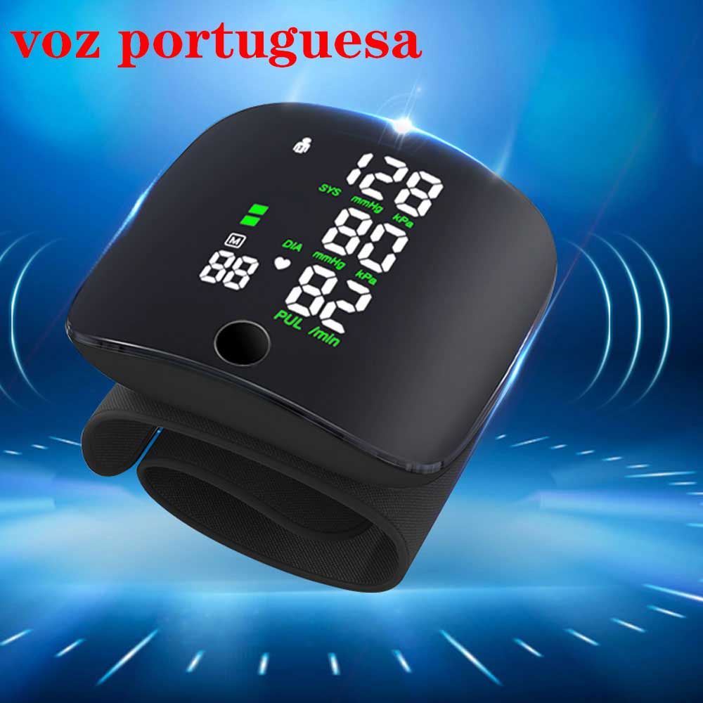 Monitor Pressão Arterial De Voz Com Carga USB Português Smart Sphygmomanomete
