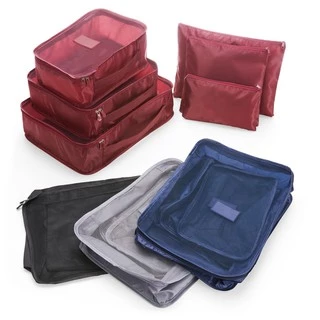 Kit Necessaires 6 Peças Em Nylon Para Viagens Bolsas Malas em Oferta na Shopee