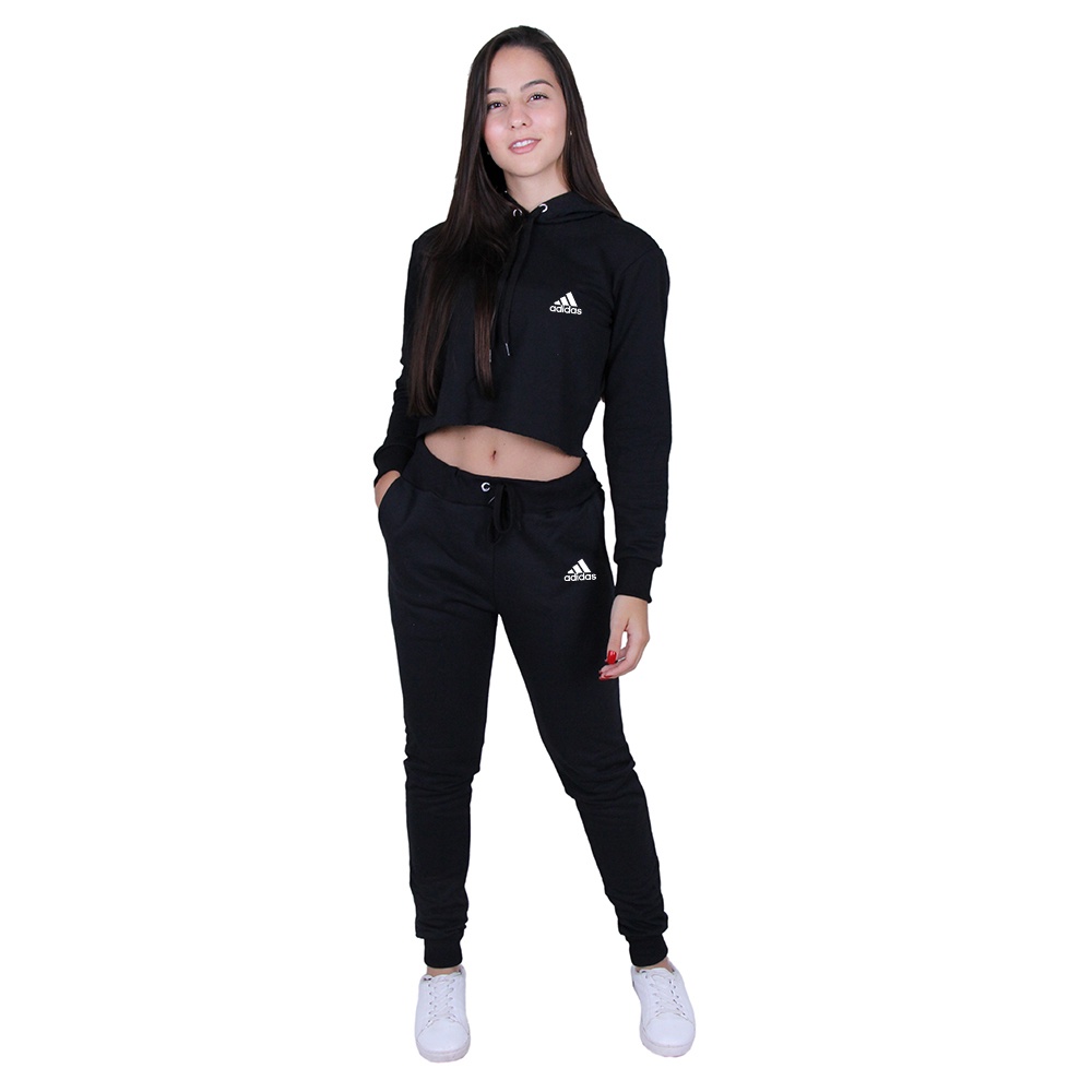 Conjunto de store moleton adidas feminino