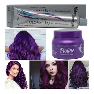 Kit Roxo Violine Mairibel: Matizador + Tinta | Cabelos Vibrantes e Radiantes!