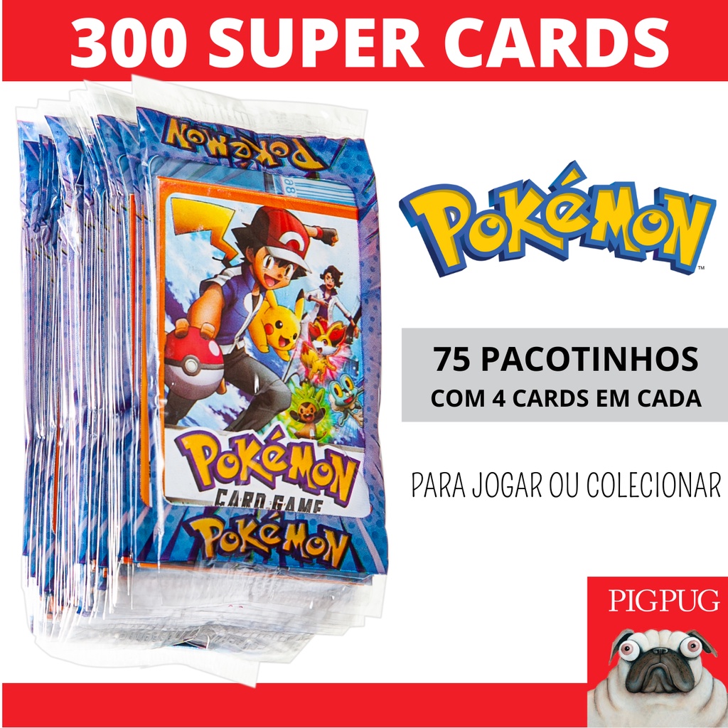 CARDS/CARTINHA POKEMON PARA REVENDER 300 PACOTINHO COM 1200