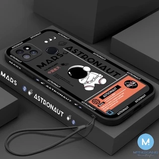Capa Samsung A11 A12 A20S A21S A10S A30 A20 A02S A03S A02 A03 A51 A71 A52 A72 A22 A32 A50 A30S A50S 4G 5G A23 A73 A53 A81 Macia De Astronauta Nasa Quadrada TPU